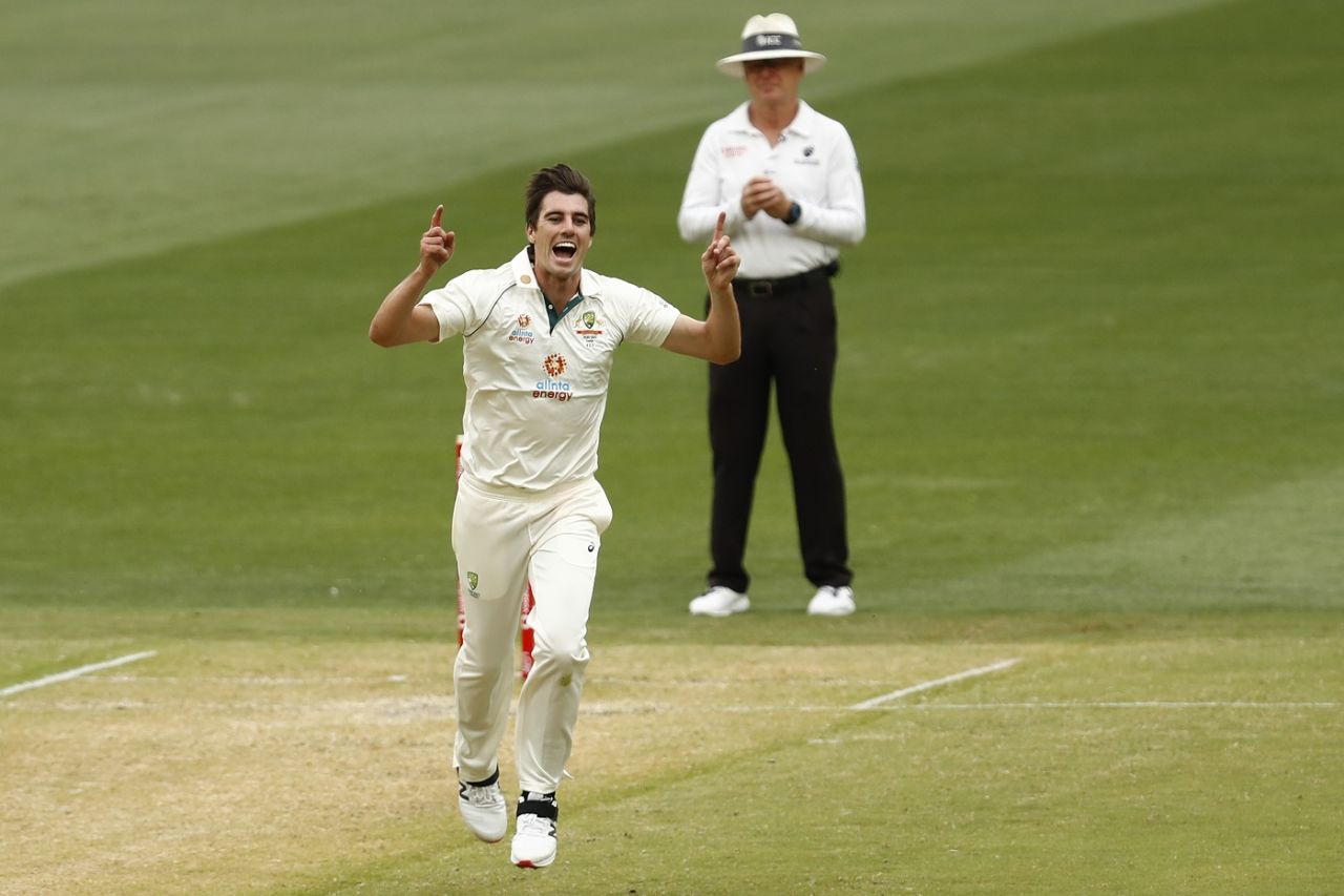 Pat Cummins celebrates a wicket, Australia vs India, 2nd Test, Melbourne, 2nd day, December 27, 2020