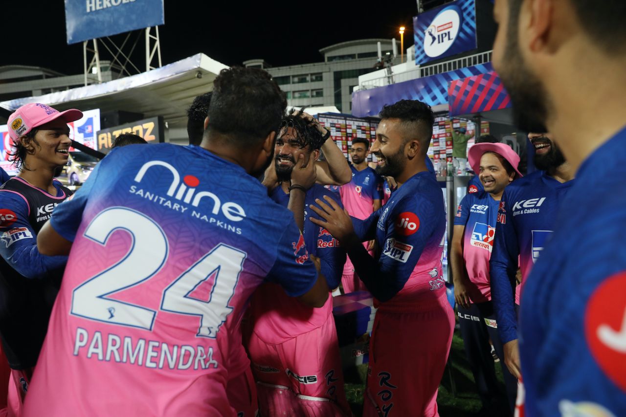 Rahul Tewatia was the centre of attention after his spectacular innings, Kings XI Punjab v Rajasthan Royals, IPL 2020, Sharjah, September 27, 2020