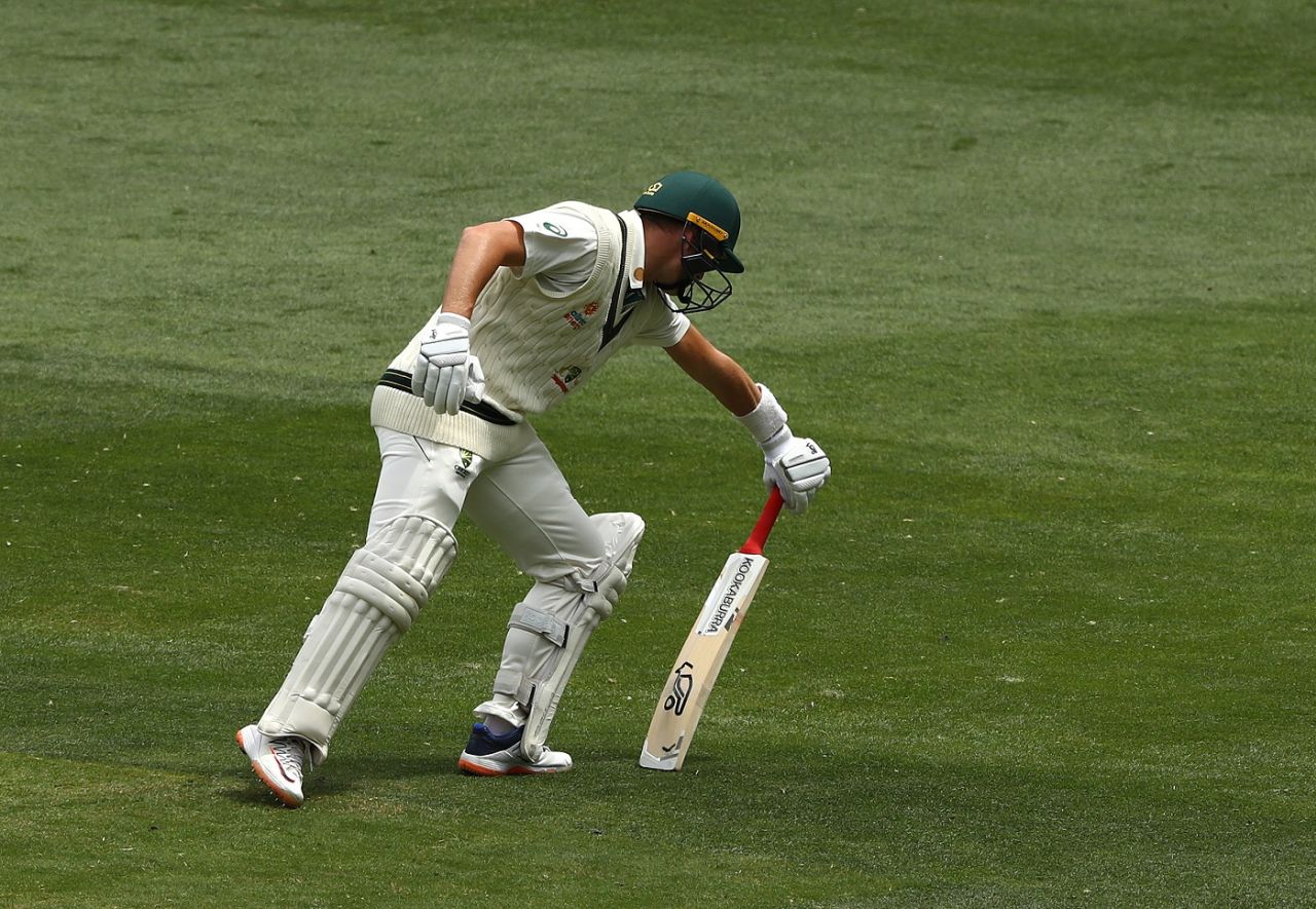 Should have played forward - Marnus Labuschagne shadow-practises after being dismissed, Australia vs India, 2nd Test, Melbourne, 3rd day, December 28, 2020