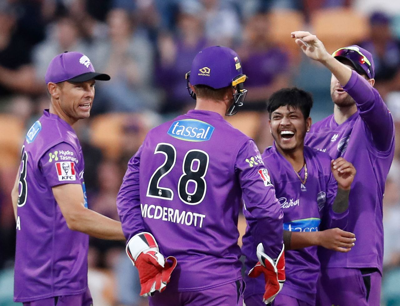 Sandeep Lamichhane made his first appearance of the tournament, Hobart Hurricanes vs Melbourne Stars, Blundstone Arena, BBL 2020-21, January 2, 2021