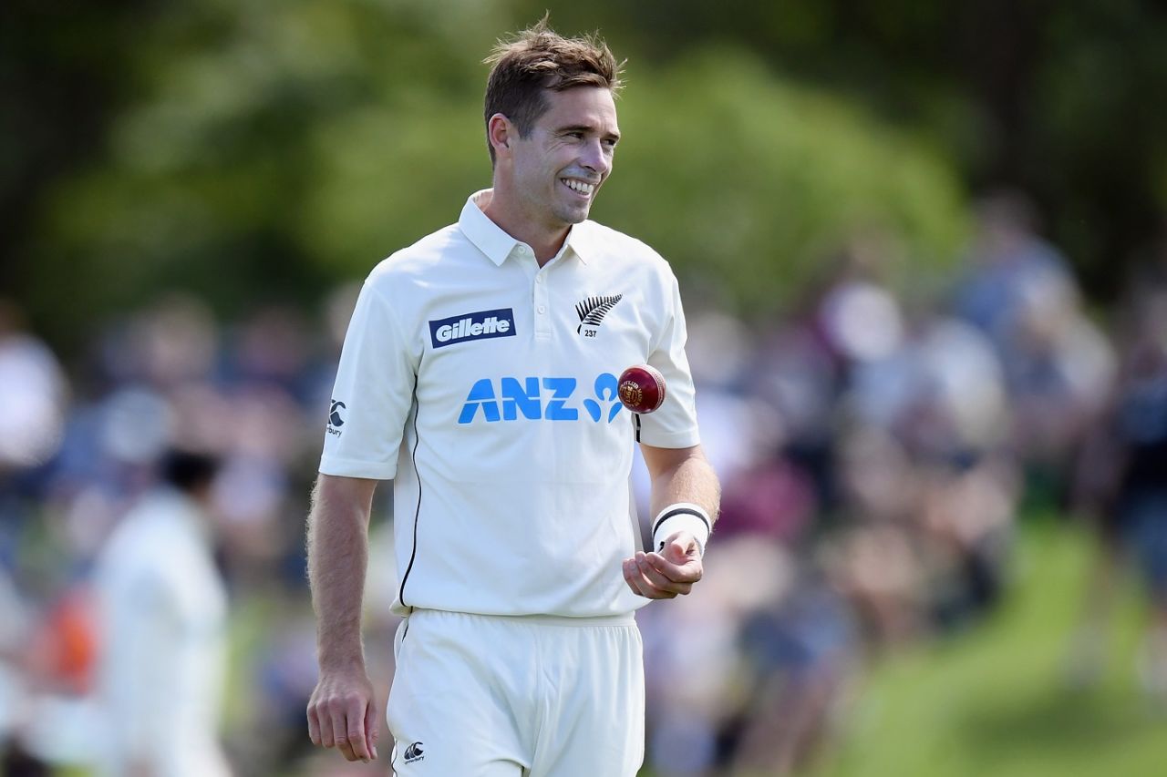 Tim Southee sports a grin, New Zealand vs Pakistan, Christchurch, 1st day, 2nd Test, January 3, 2020