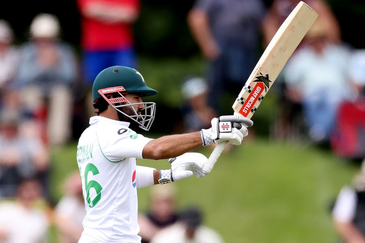 Mohammad Rizwan celebrates his half-century, New Zealand vs Pakistan, Christchurch, 1st day, 2nd Test, January 3, 2020