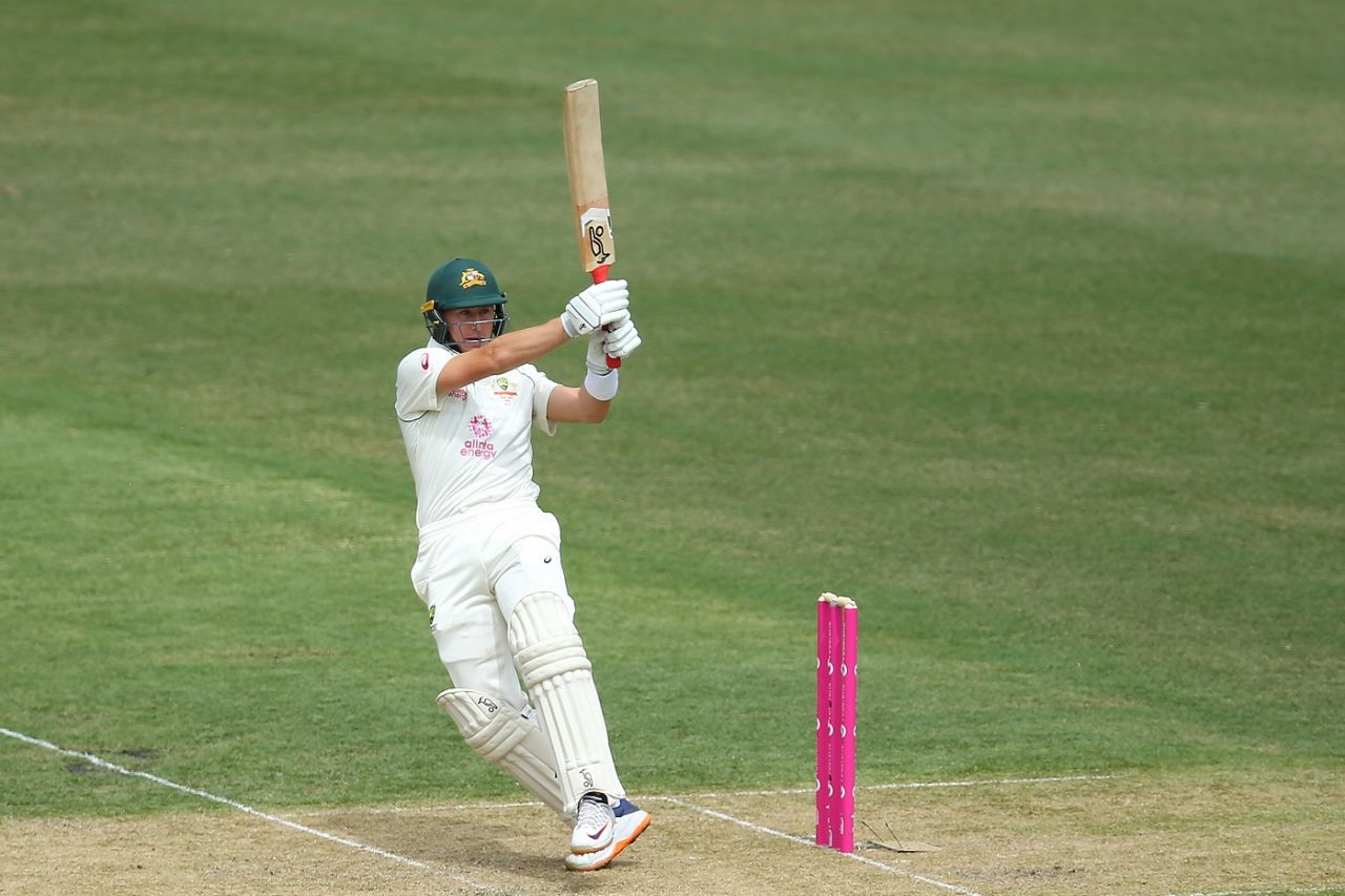 Marnus Labuschagne pulls one away, Australia vs India, 3rd Test, Sydney, 1st day, January 7, 2021