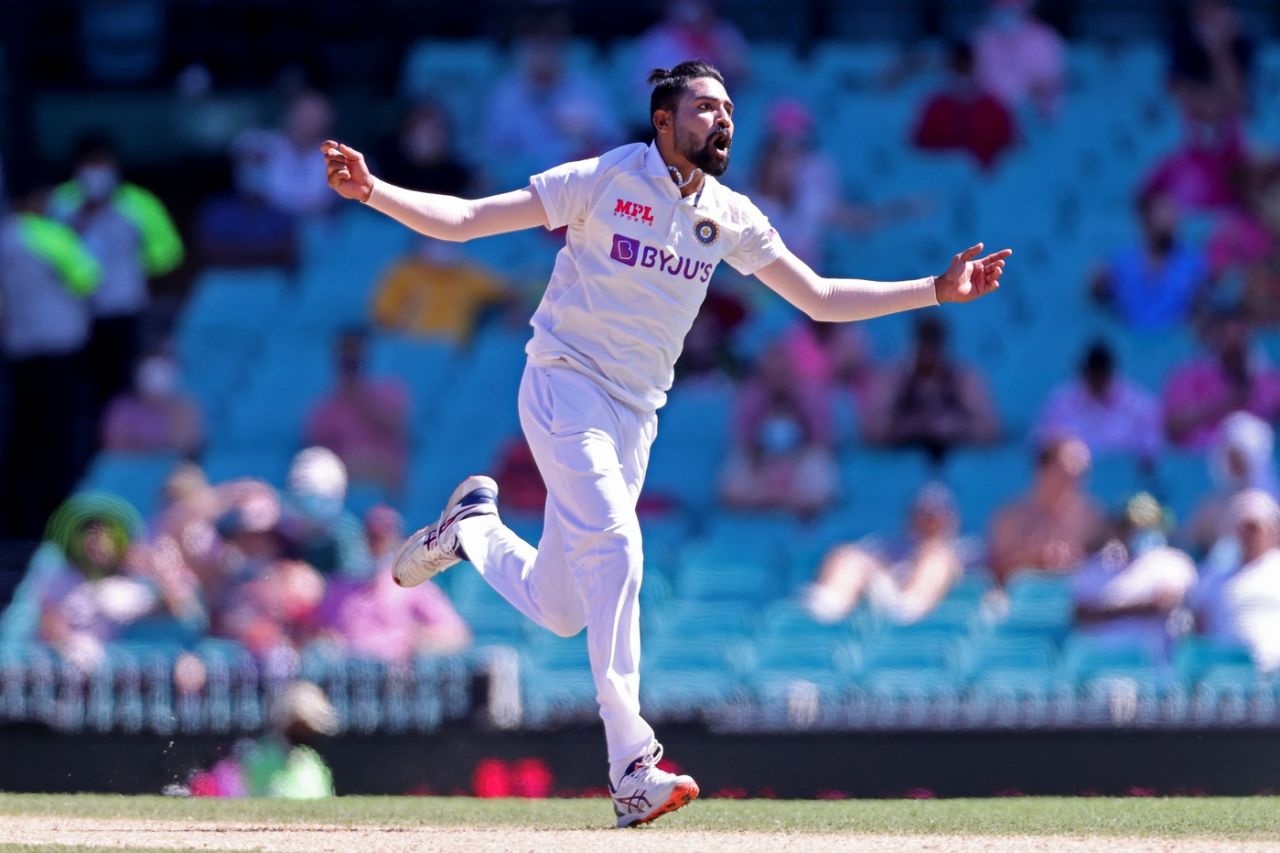 Mohammed Siraj takes off in celebration, Australia vs India, 3rd Test, Sydney, 3rd day, January 9, 2021