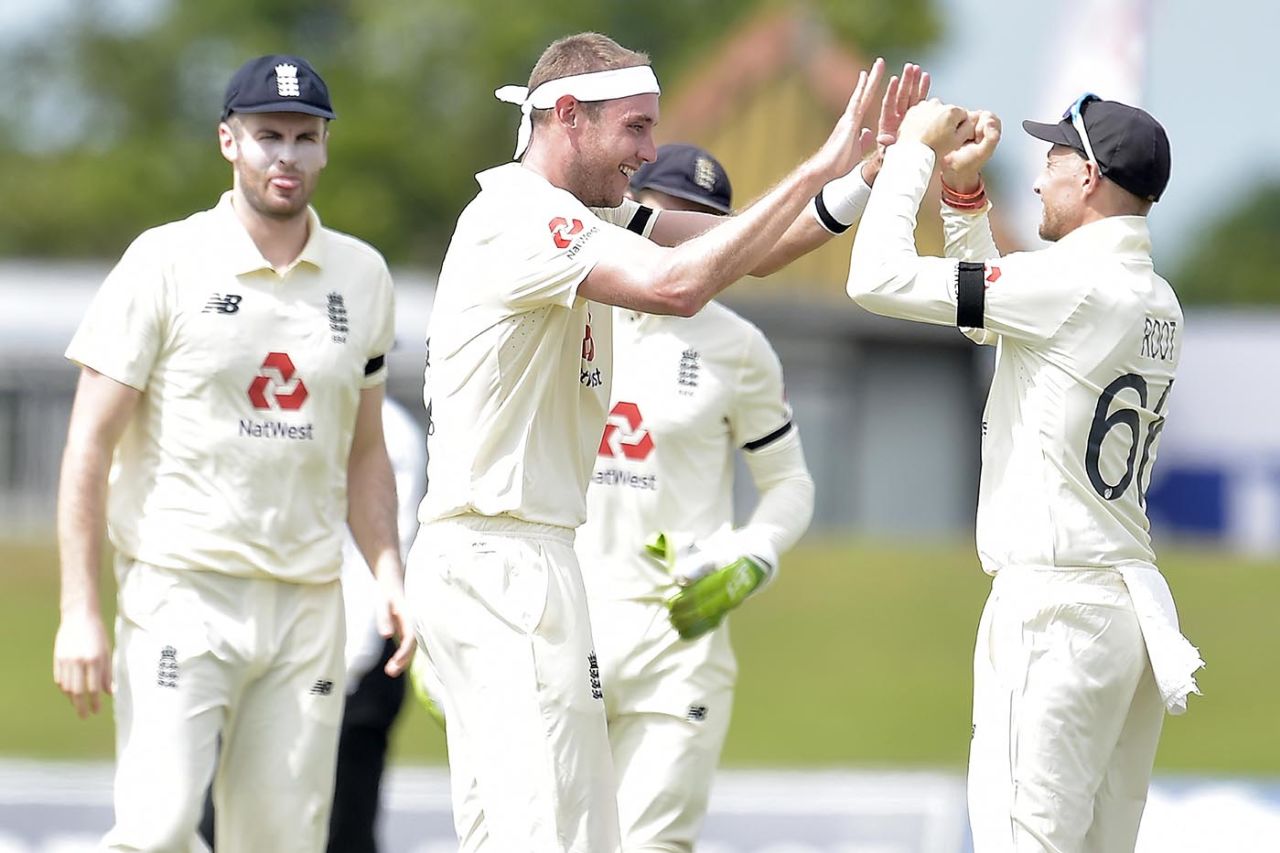 Stuart Broad had a good day with the ball, Sri Lanka v England, 1st Test, Galle, 1st day, January 14, 2021