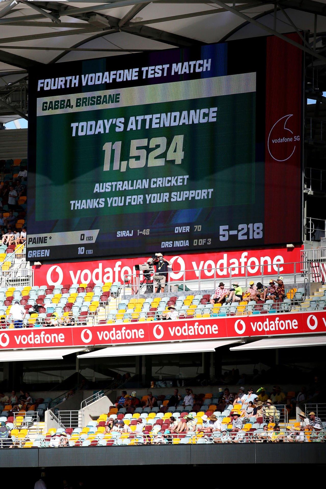 Given the restrictions imposed by Covid-19, an impressive crowd turned up at the Gabba, Australia vs India, 4th Test, Brisbane, January 15, 2021