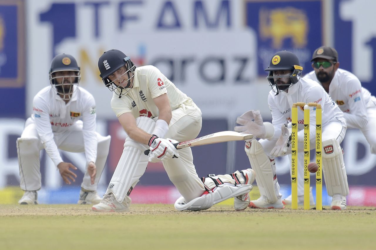 Joe Root's sweep was a regular feature in his hundred, Sri Lanka v England, 1st Test, Galle, 2nd day, January 15, 2021
