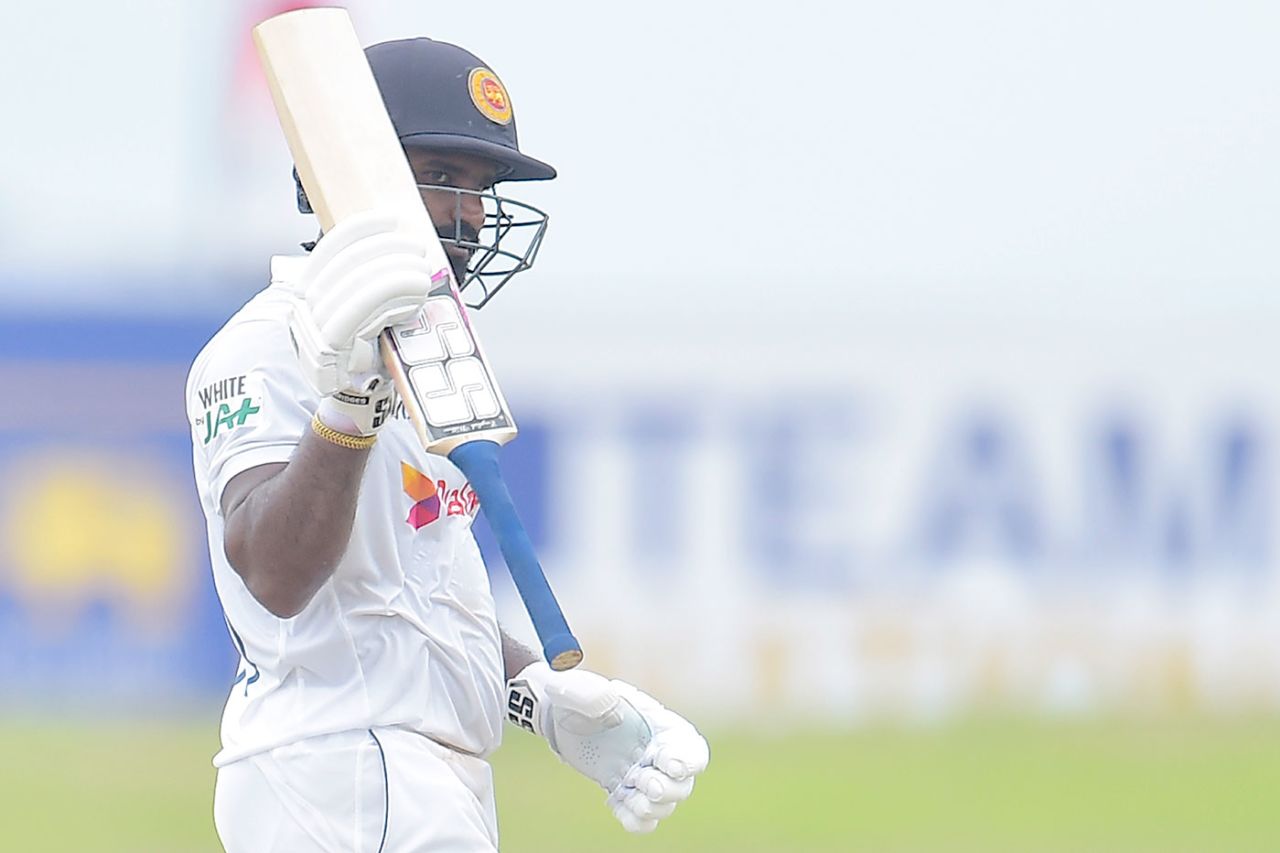 Kusal Perera brought up a well-compiled half-century, Sri Lanka v England, 1st Test, Galle, 3rd day, January 16, 2021