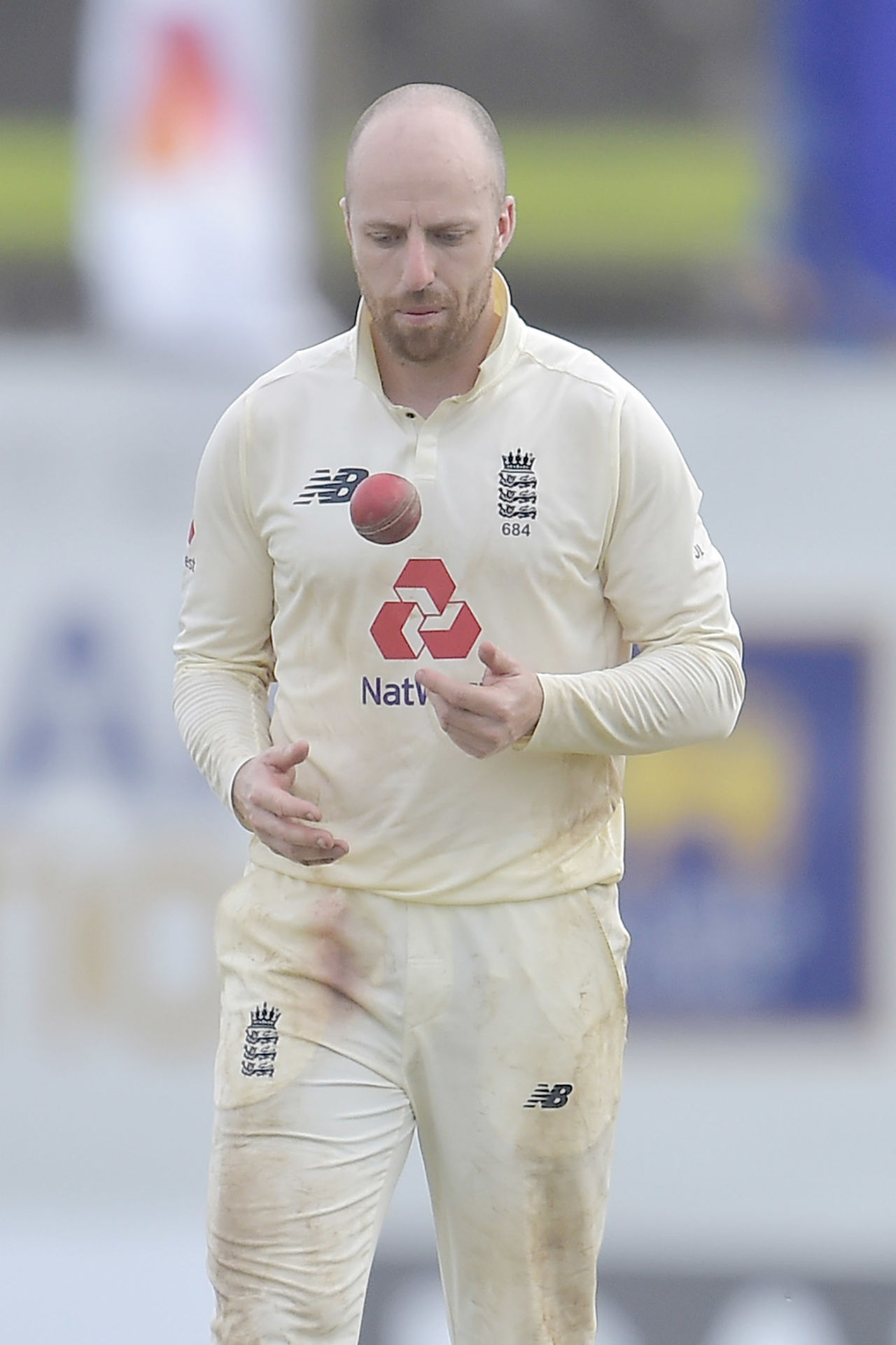 Jack Leach had to toil on the third day, Sri Lanka v England, 1st Test, Galle, 3rd day, January 16, 2021