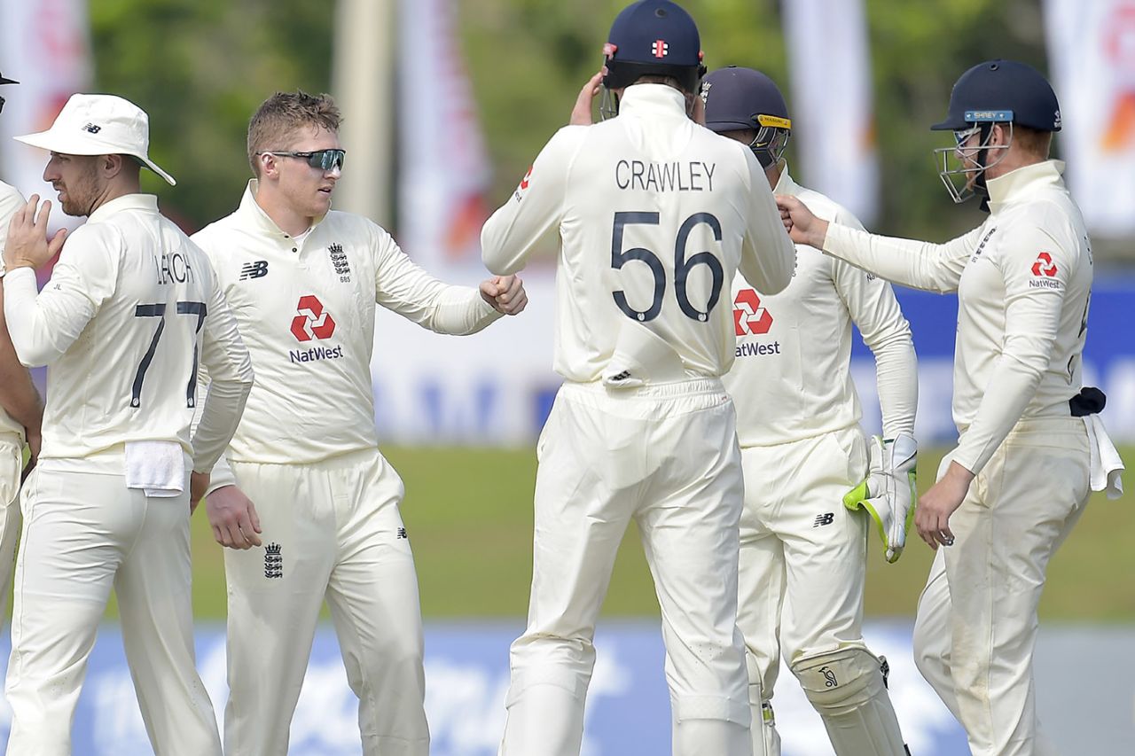 Dom Bess claimed the wicket of Sri Lanka's nightwatchman, Sri Lanka v England, 1st Test, Galle, 4th day, January 17, 2021