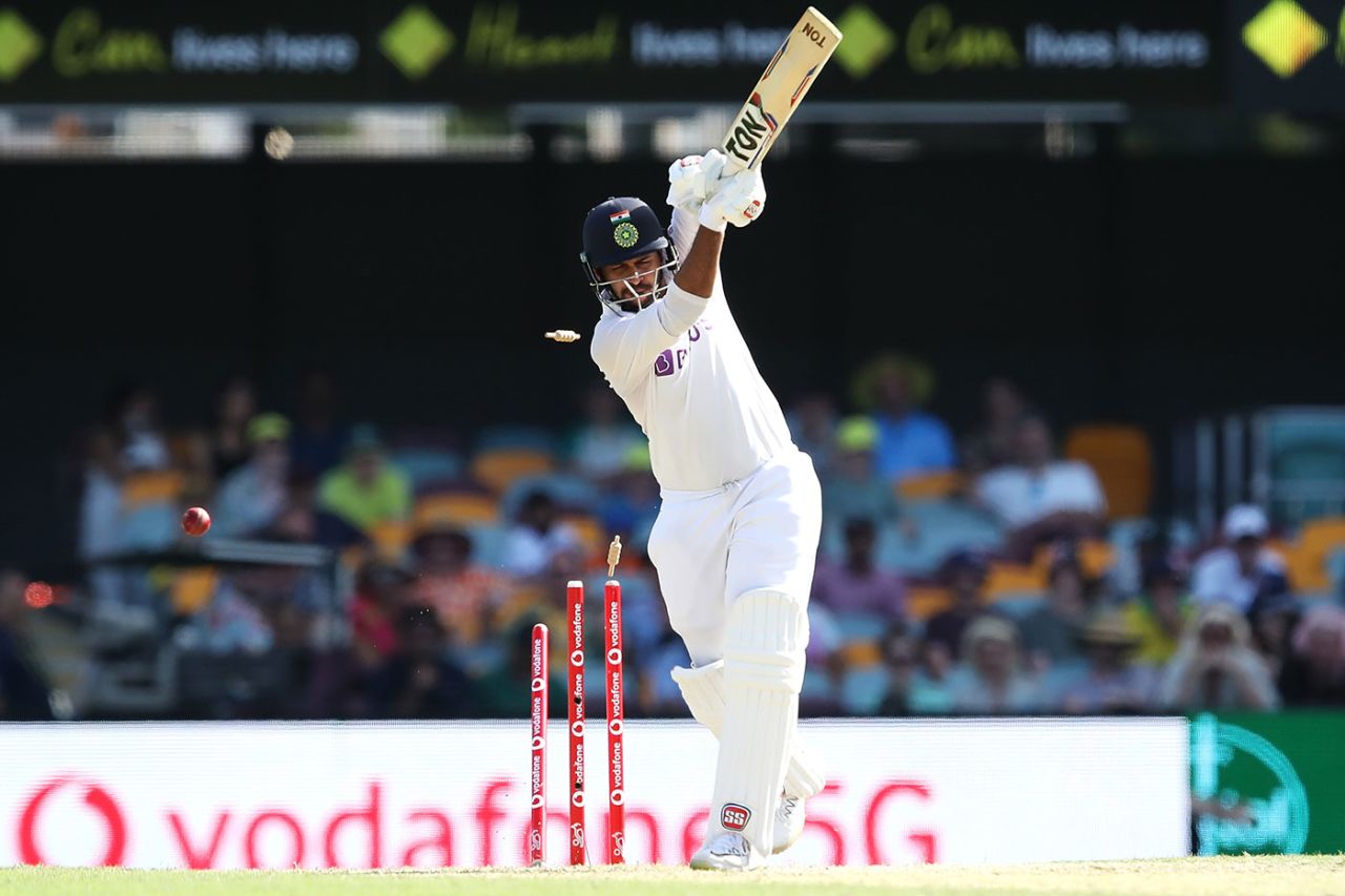 Shardul Thakur was finally bowled by Pat Cummins, Australia vs India, 4th Test, Brisbane, 3rd day, January 17, 2021