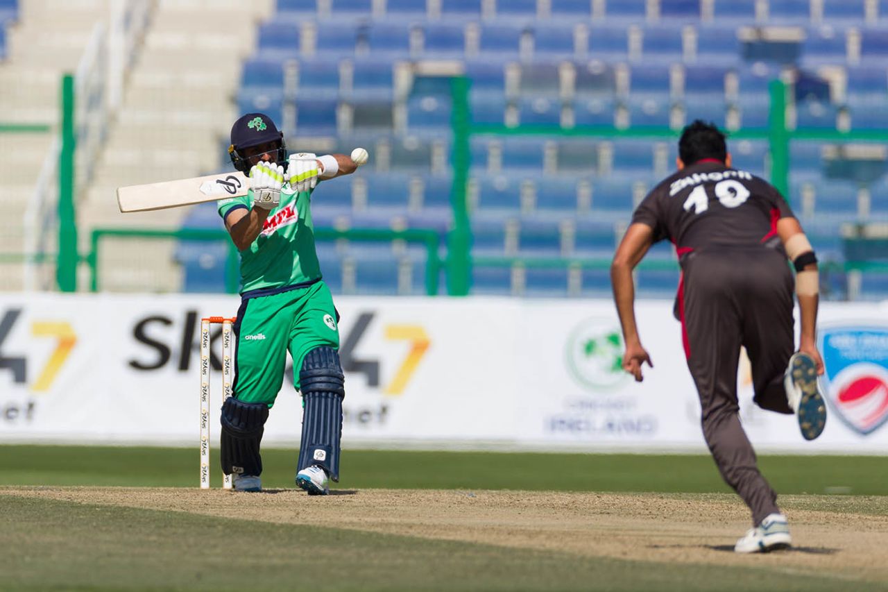 Simi Singh hit a crucial fifty before his match-winning spell in the UAE's run chase, UAE vs Ireland, Abu Dhabi, January 18, 2021