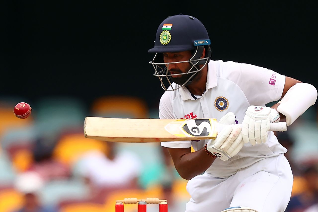 Cheteshwar Pujara steers one into the off side, Australia vs India, 4th Test, Brisbane, 5th day, January 19, 2021