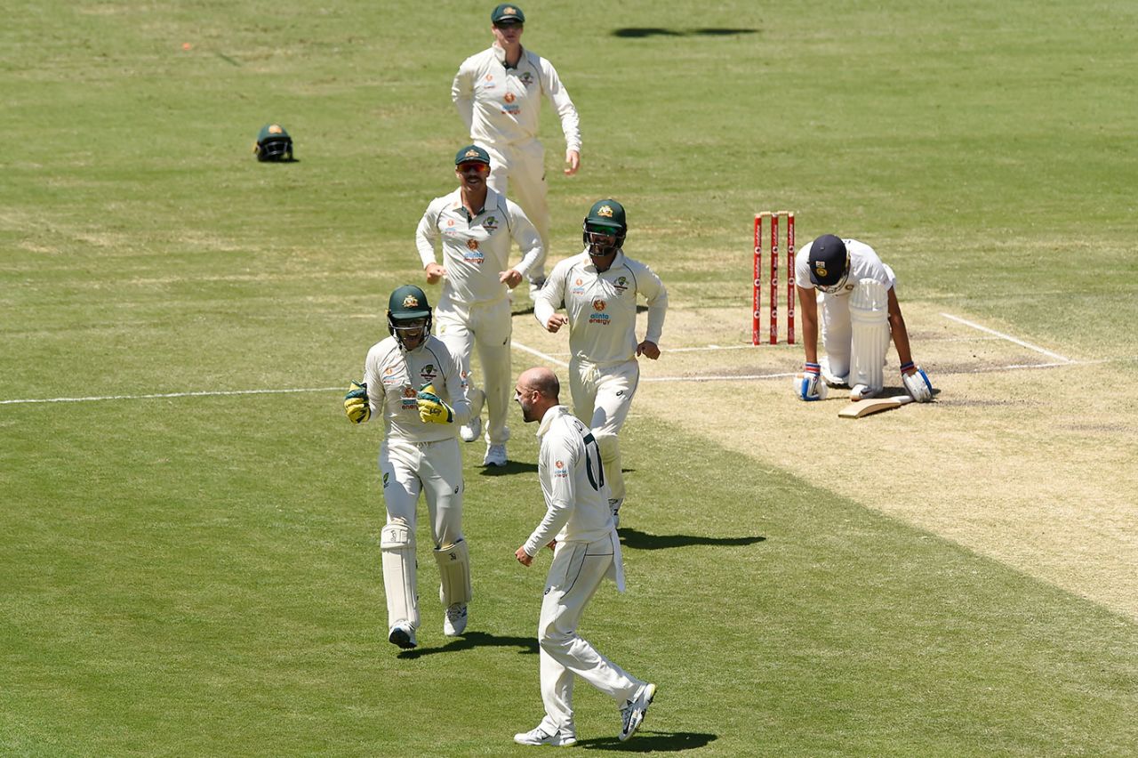 Nathan Lyon removed Shubman Gill for 91, Australia vs India, 4th Test, Brisbane, 5th day, January 19, 2021