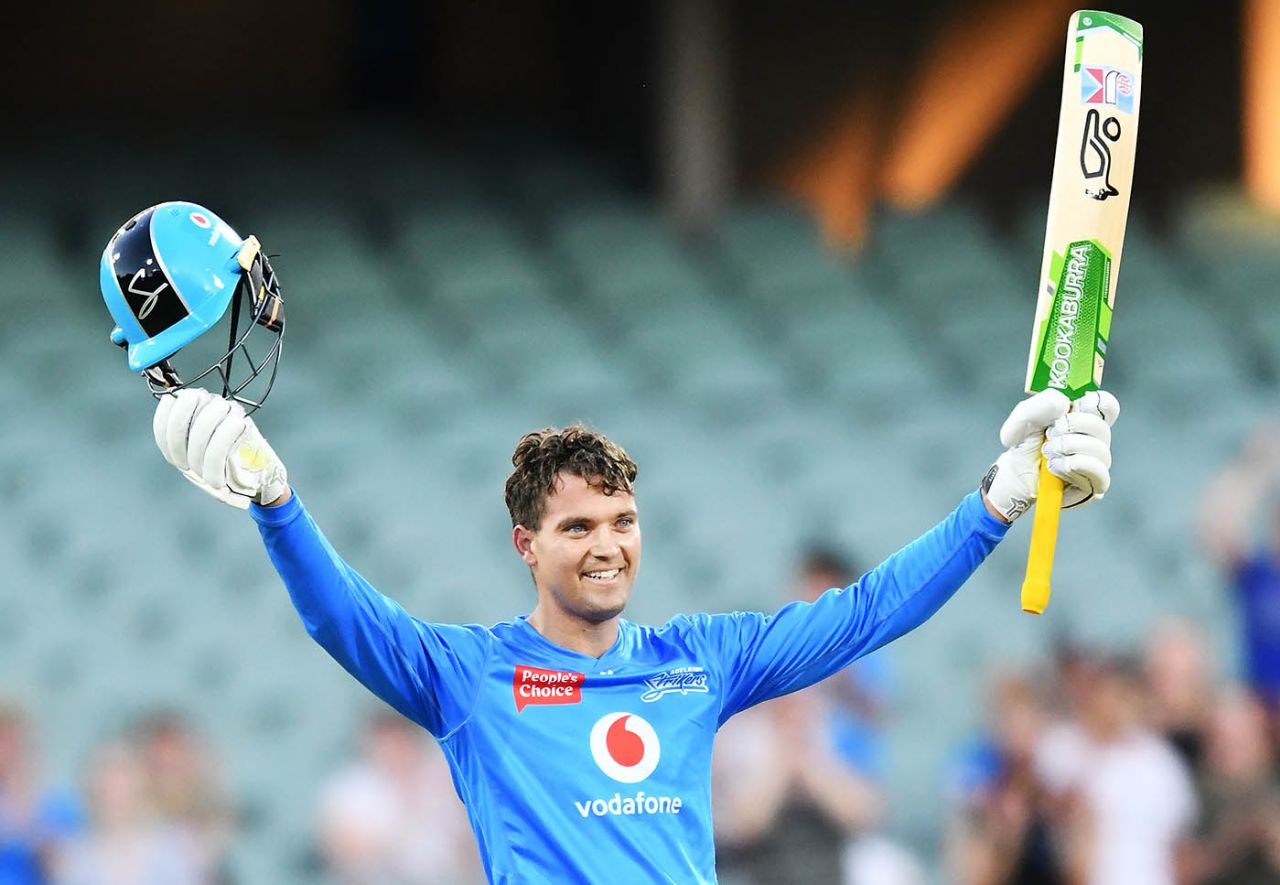 Alex Carey made the first century of the BBL season, Adelaide Strikers vs Brisbane Heat, Adelaide Oval, Big Bash League, January 21, 2021
