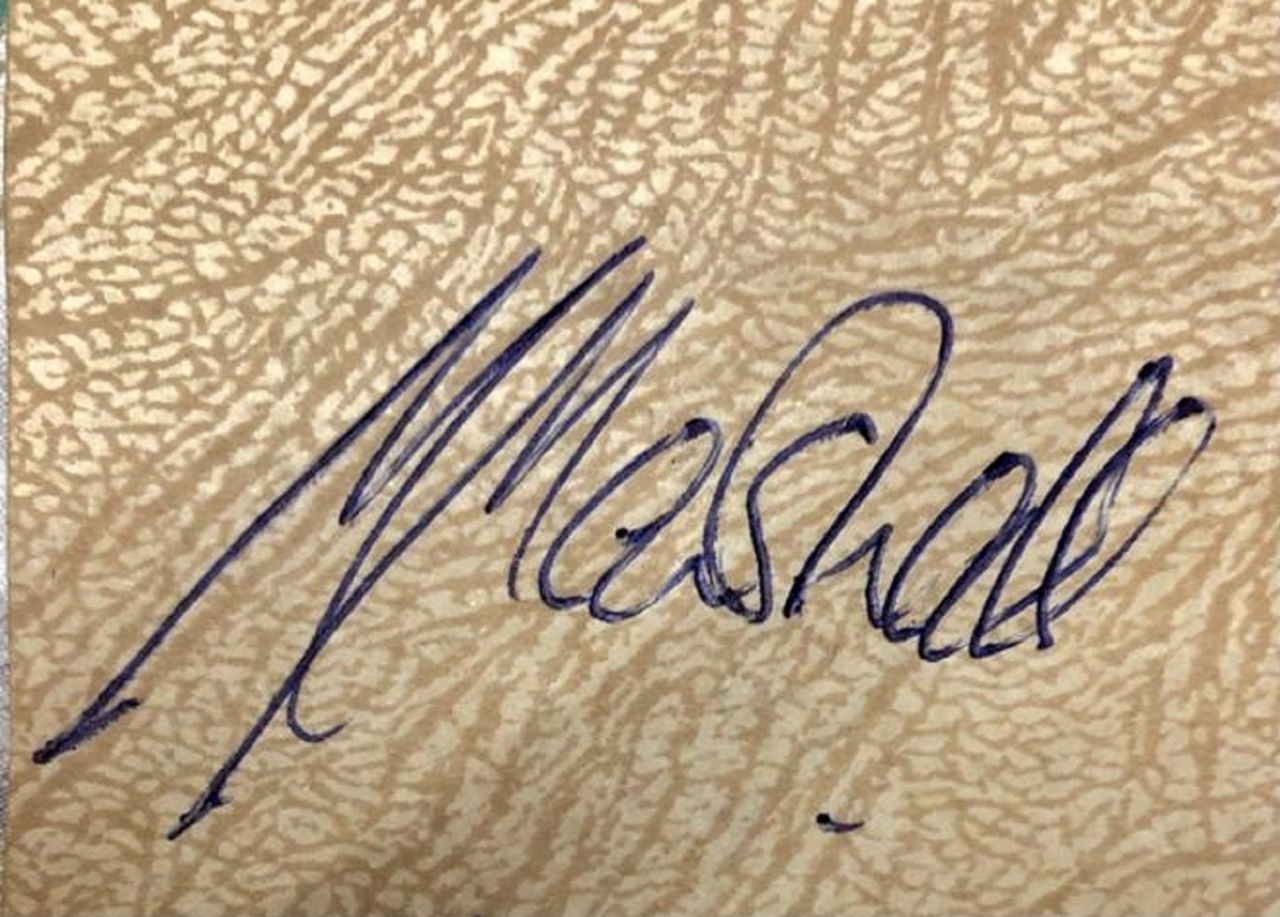 Malcolm Marshall autograph, January 23, 2021