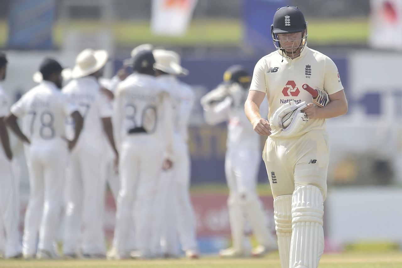 England lost Bairstow early on the third morning in Galle, Sri Lanka vs England, 2nd Test, Galle, 3rd day, January 24, 2021