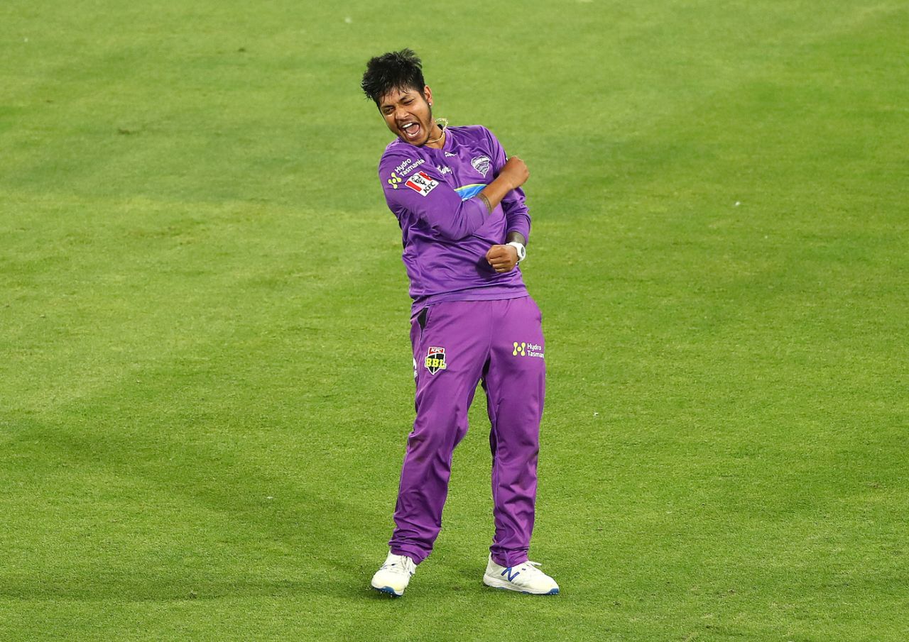 Sandeep Lamichhane's double-wicket over had a big impact, Hobart Hurricanes vs Sydney Sixers, BBL 2020-21, Melbourne, January 24, 2021