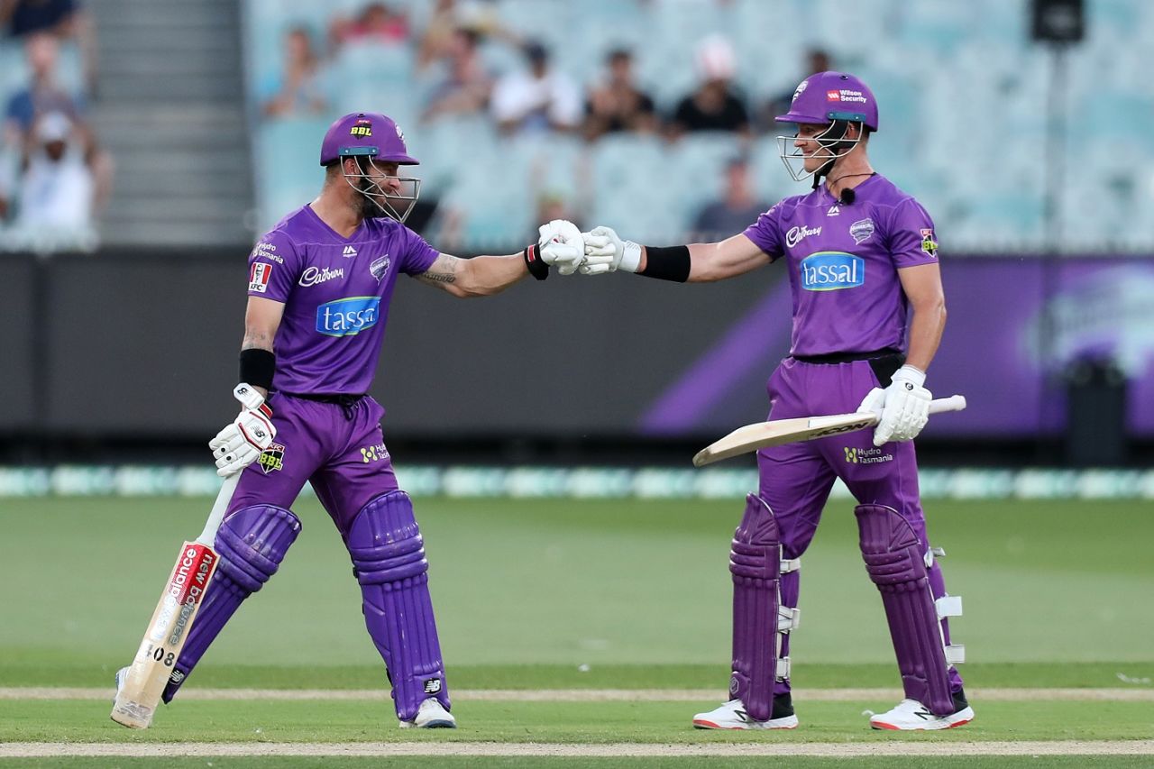 Matthew Wade and D'Arcy Short added 145 for the first wicket against Sydney Sixers, Hobart Hurricanes vs Sydney Sixers, BBL 2020-21, Melbourne, January 24, 2021