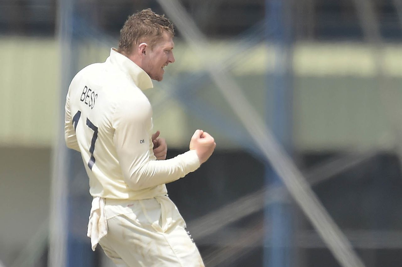 Dom Bess punches the air, Sri Lanka vs England, 2nd Test, Galle, 4th day, January 25, 2021