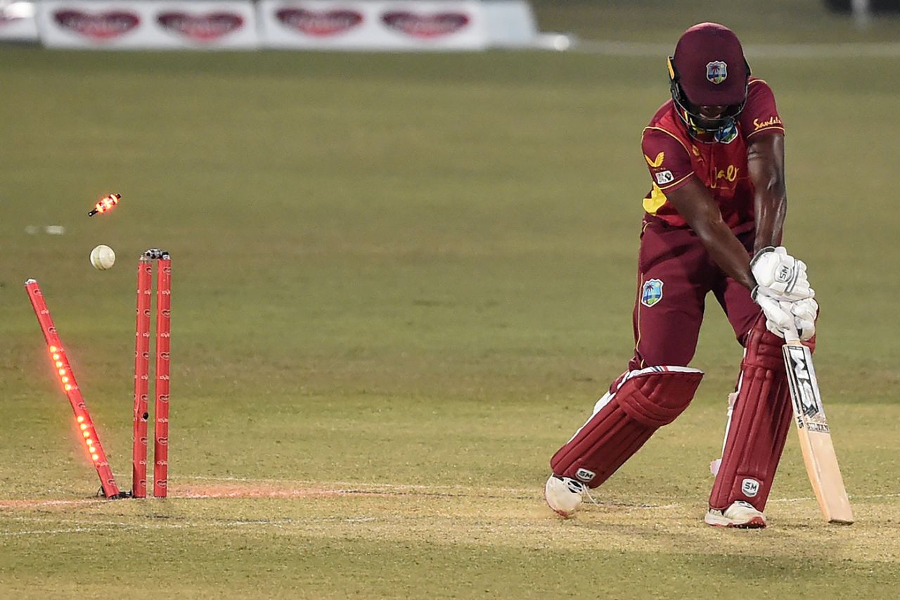 Mohammad Saifuddin bursts through Nkrumah Bonner's defences, Bangladesh vs West Indies, 3rd ODI, Chattogram, January 25, 2020