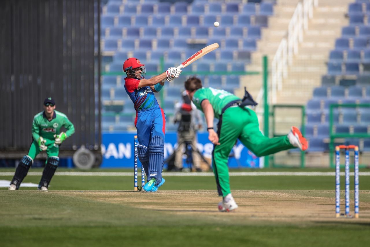 Rahmanullah Gurbaz brought out a flurry of big hits early on, Afghanistan vs Ireland, 3rd ODI, Abu Dhabi, January 26, 2021