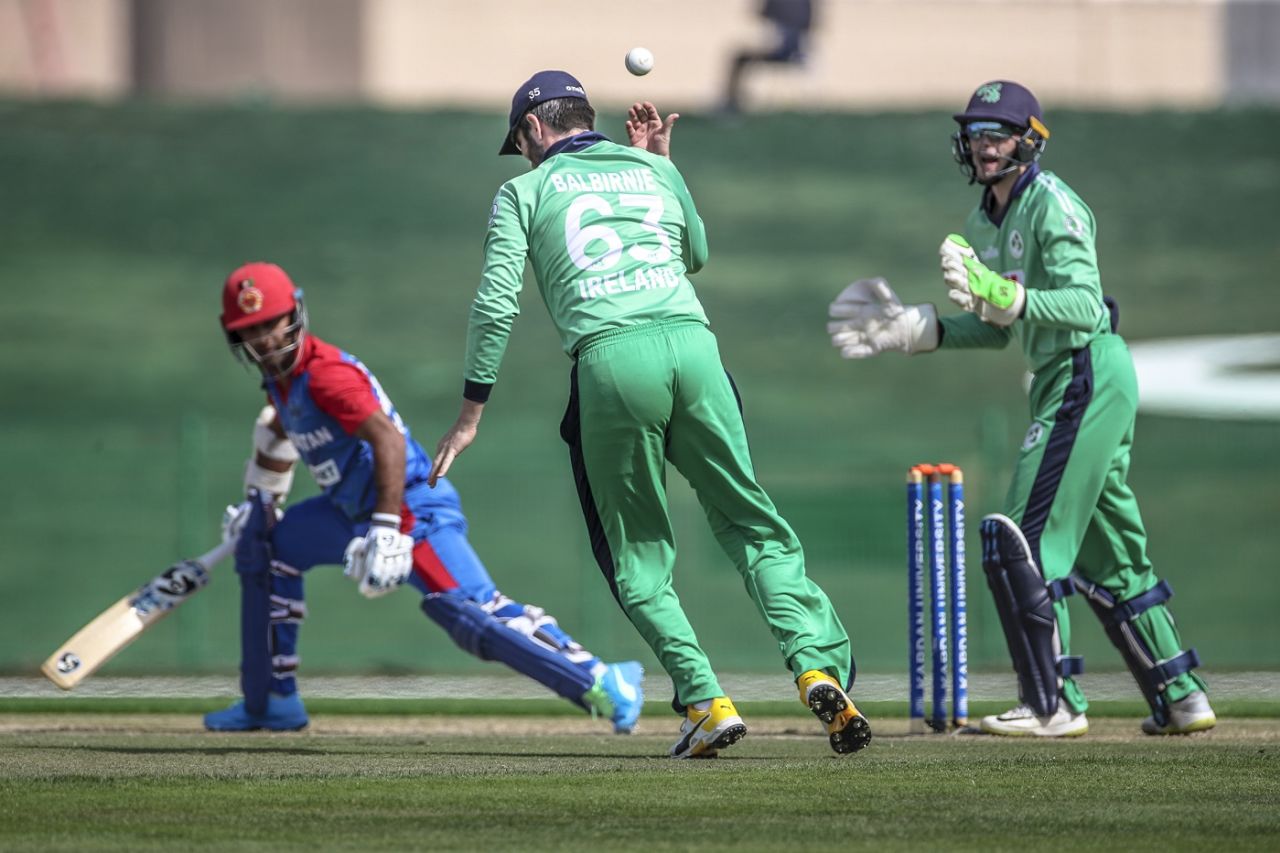 Andy Balbirnie takes a sharp catch to dismiss Hashmatullah Shahidi, Afghanistan vs Ireland, 3rd ODI, Abu Dhabi, January 26, 2021