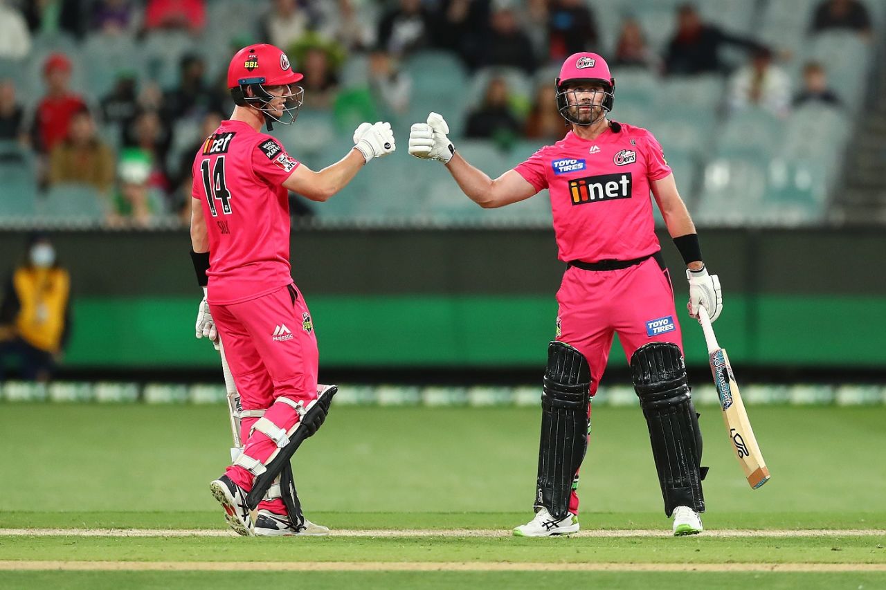 Dan Christian and Jordan Silk put up an unbeaten 77-run stand, Melbourne Stars vs Sydney Sixers, BBL 2020-21, Melbourne, January 26, 2021
