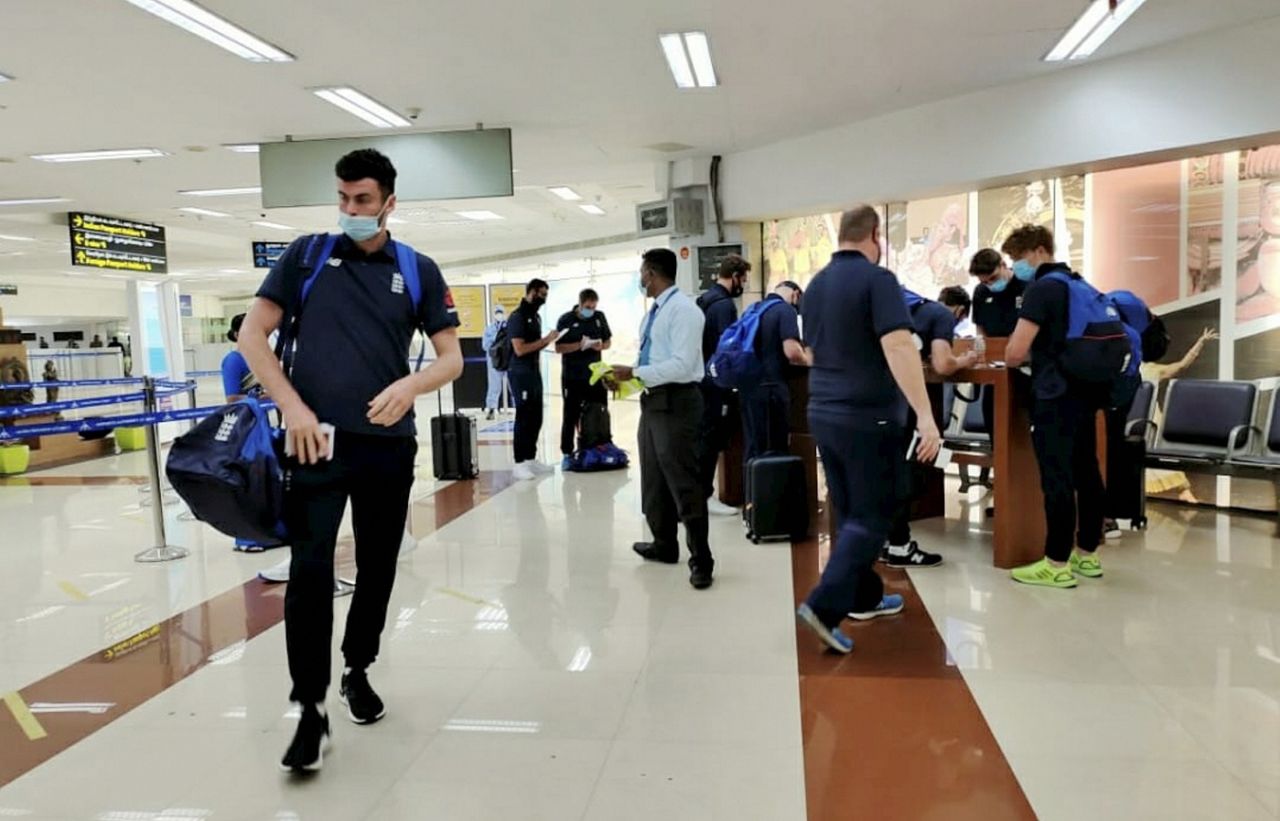 The England players arrive in Chennai, January 27, 2021