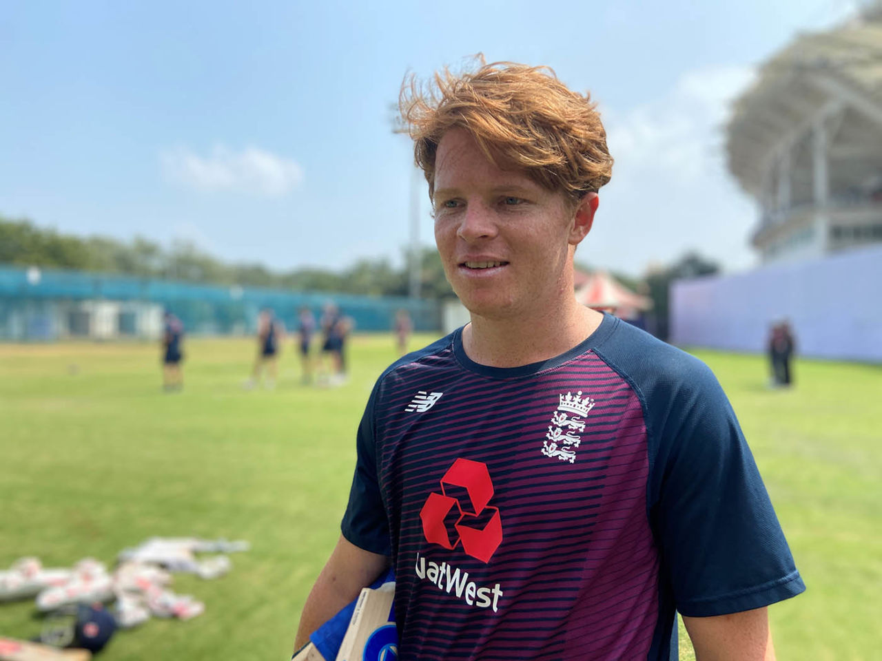 Ollie Pope during England training, Chennai, 3 February 2021