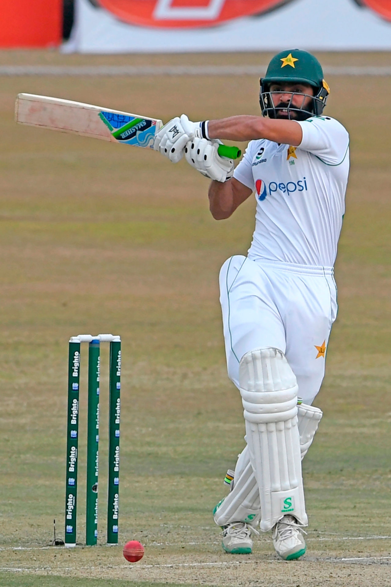 Fawad Alam swivels for the pull, Pakistan v South Africa, 2nd Test, Rawalpindi, 1st day, February 4, 2021