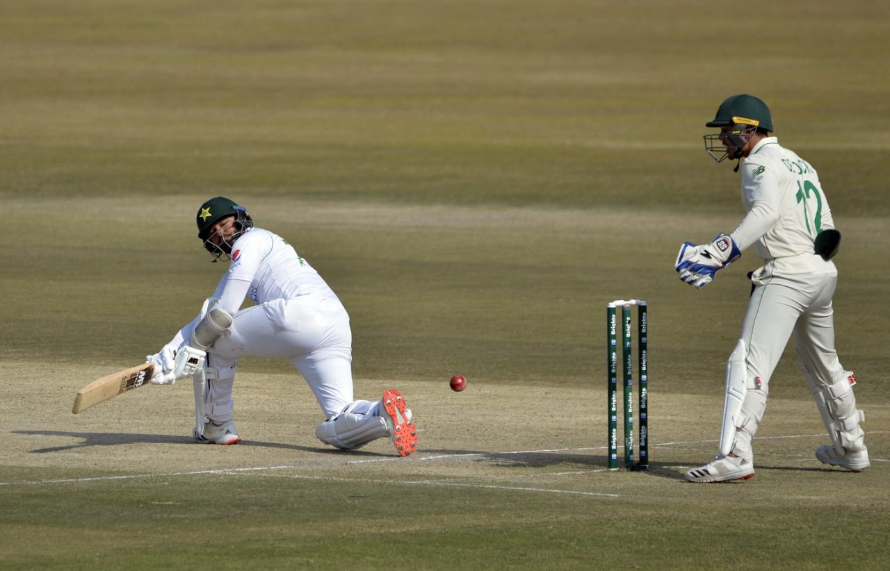 Azhar Ali sweeps fine, Pakistan vs South Africa, 2nd Test, Rawalpindi, 3rd day, February 6, 2021
