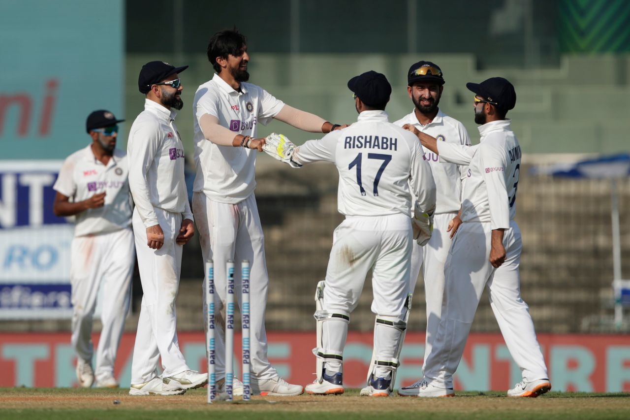 Ishant Sharma gave India something to smile about with two wickets in two balls, India vs England, 1st Test, Chennai, 2nd day, February 6, 2021