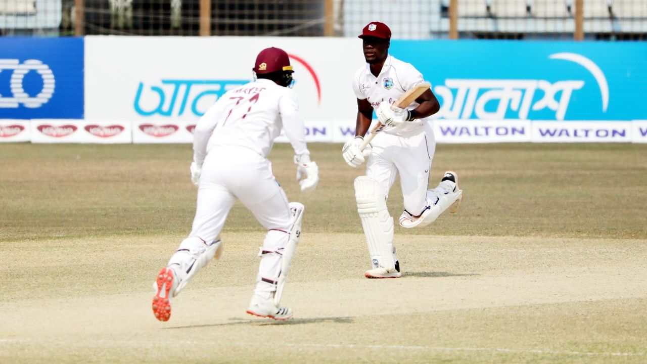 The century partnership between Nkrumah Bonner and Kyle Mayers was just the second in the fourth innings of a Test between two debutants, Bangladesh vs West Indies, 1st Test, Chattogram, Day 5, February 7, 2021
