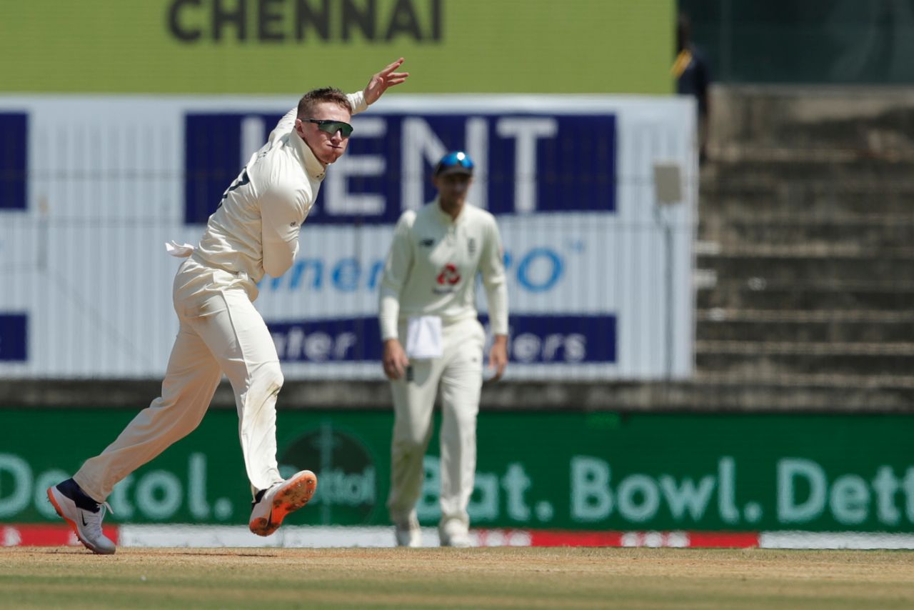 Dom Bess has a bowl, India vs England, 1st Test, Chennai, 3rd day, February 7, 2021
