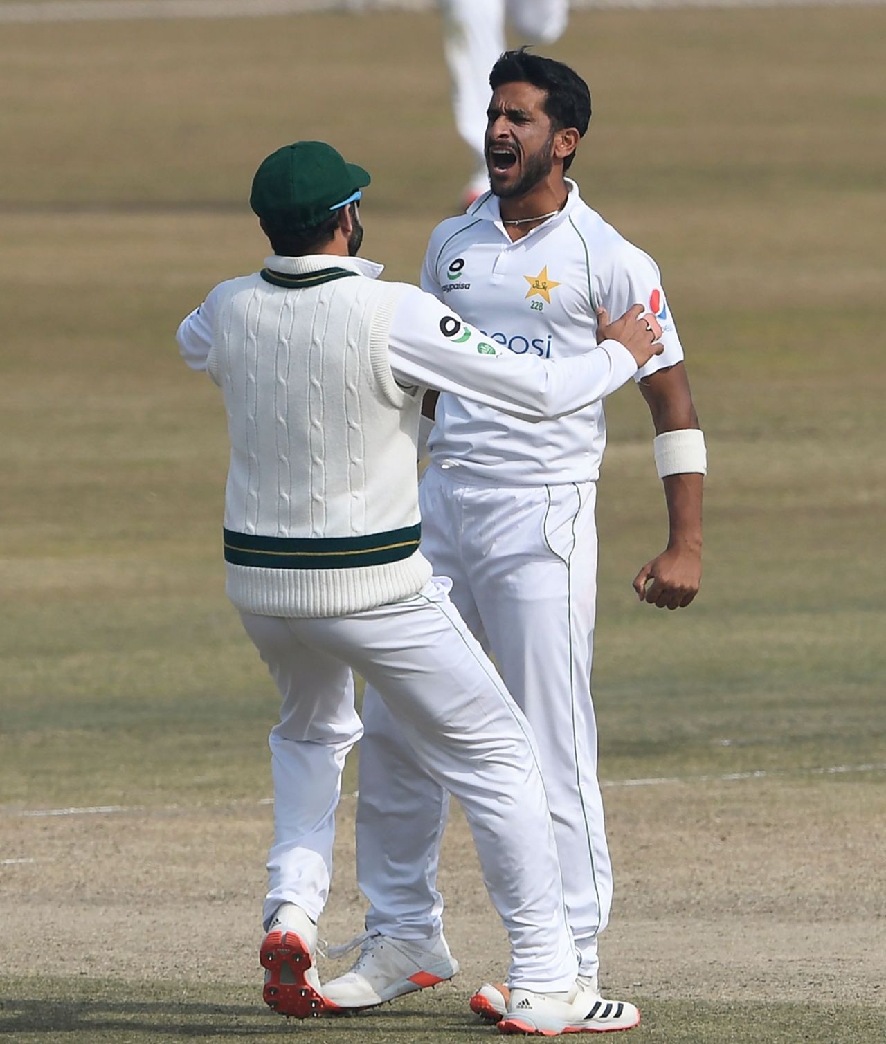 Hasan Ali lets out a roar after sending back Aiden Markram, Pakistan vs South Africa, 2nd Test, Rawalpindi, 5th day, February 8, 2021