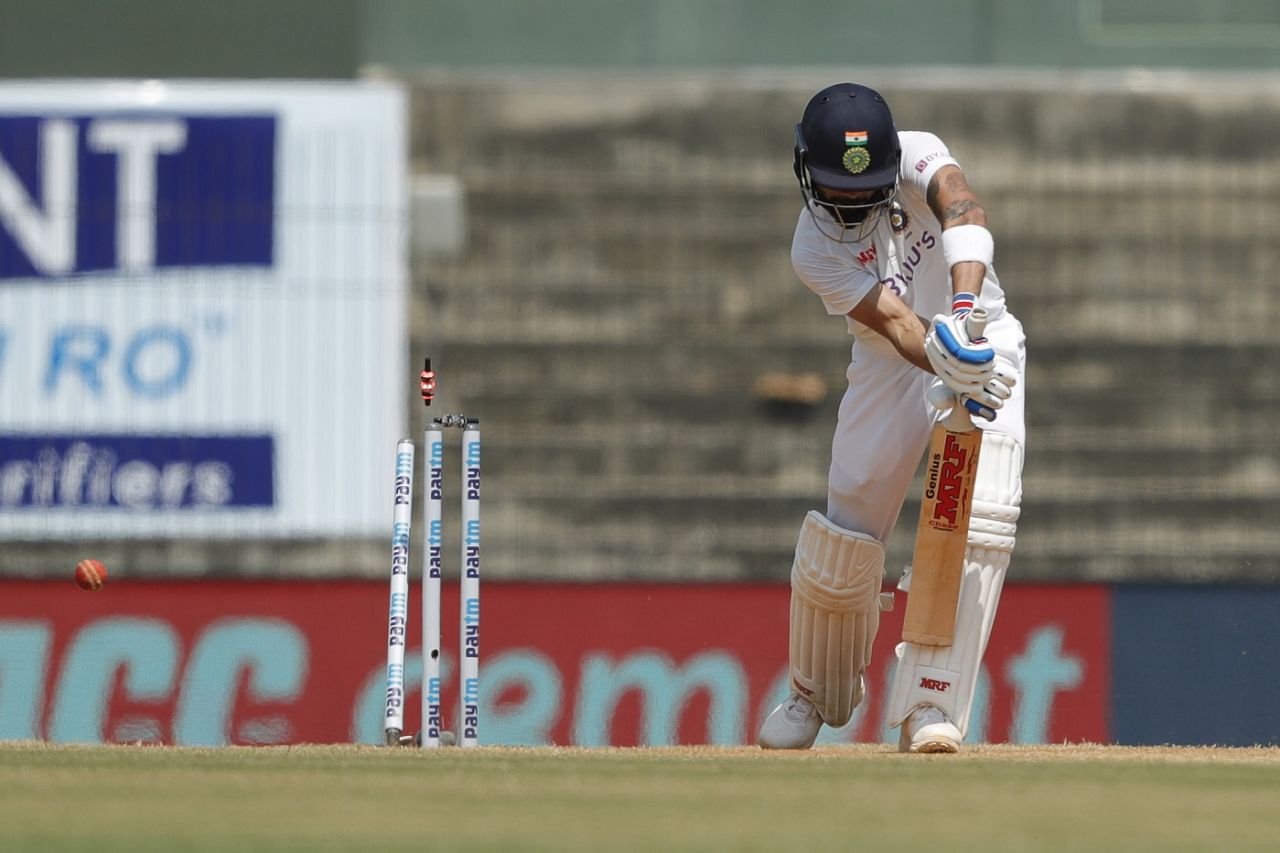 Virat Kohli loses his stumps to Ben Stokes, India vs England, 1st Test, Chennai, 5th day, February 9, 2021