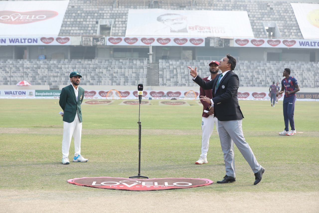 Kraigg Brathwaite won a crucial toss, Bangladesh vs West Indies, 2nd Test, Dhaka, Day 1, February 11, 2021