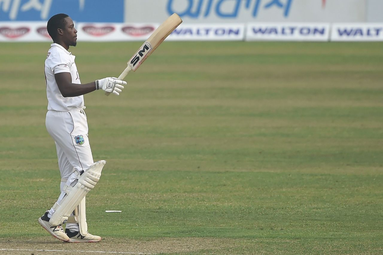 Nkrumah Bonner raises his half-century, Bangladesh vs West Indies, 2nd Test, Dhaka, 1st day, February 11, 2021