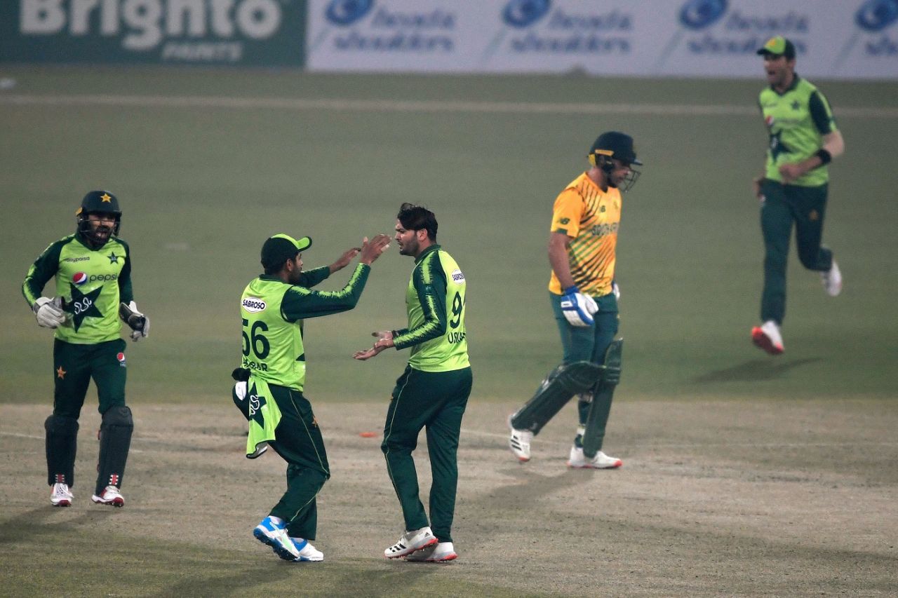 Usman Qadir picked up 2 for 21, Pakistan vs South Africa, 1st T20I, Lahore, February 11, 2021