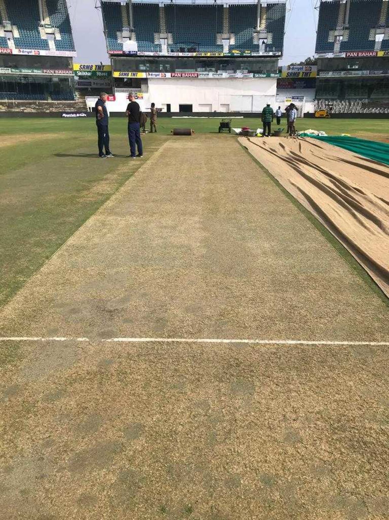 The pitch for the second India vs England Test in Chennai, Chennai, February 11, 2021