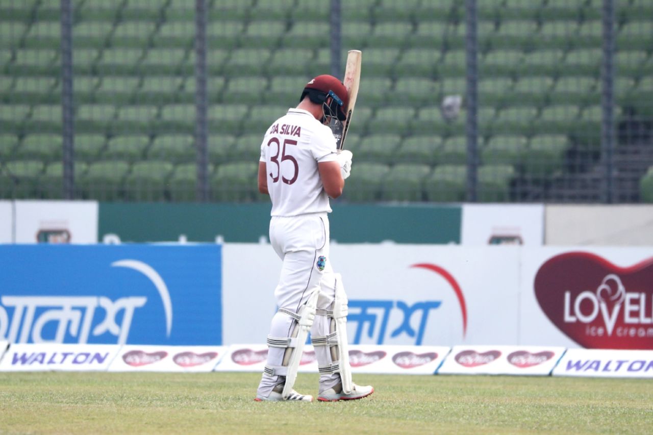 Joshua Da Silva fell eight short of his maiden Test hundred, Bangladesh vs West Indies, 2nd Test, Dhaka, 2nd day, February 12, 2021