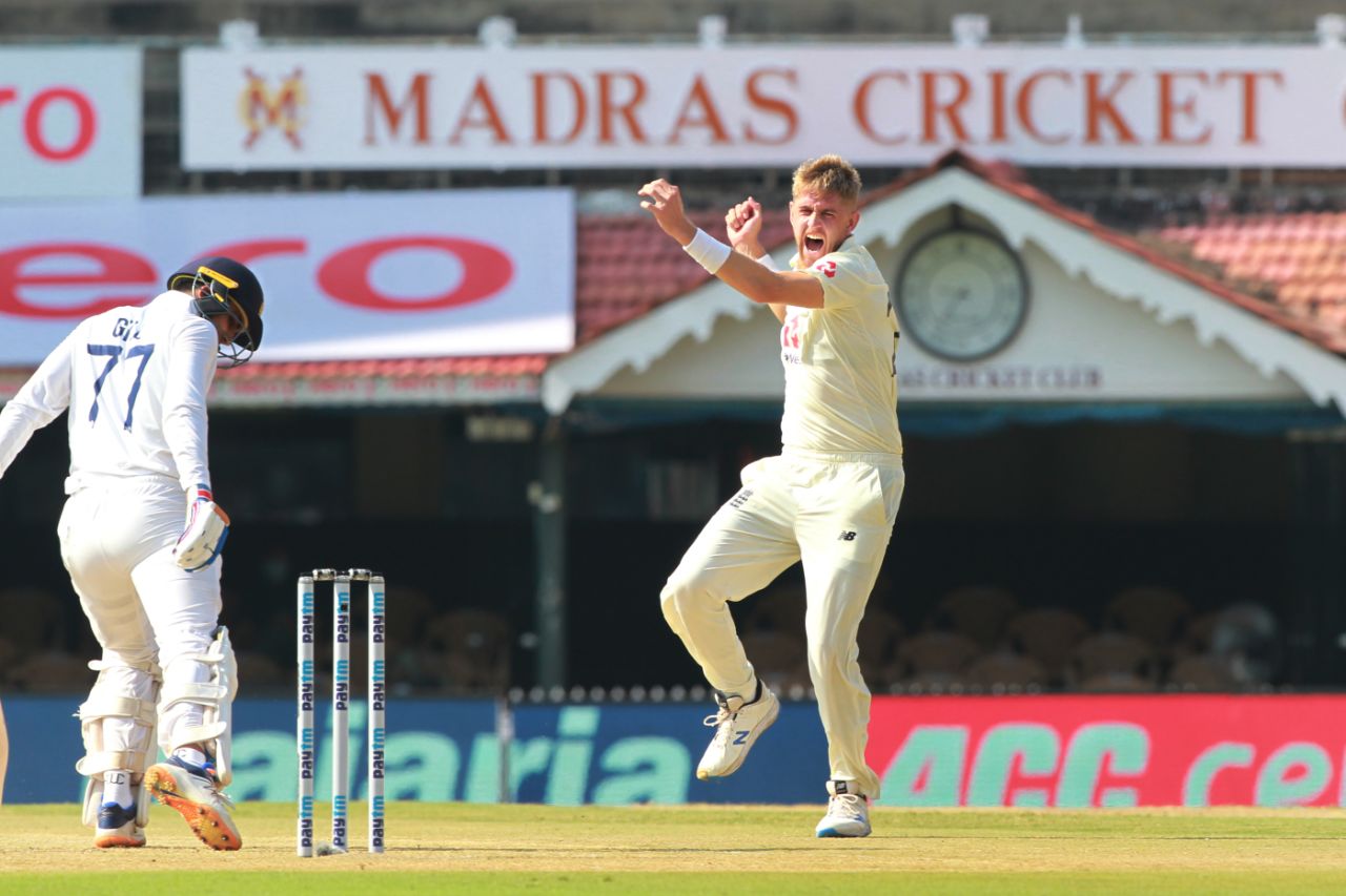 Olly Stone is pumped up after snagging Shubman Gill, India vs England, 2nd Test, Chennai, 1st day, February 13, 2021