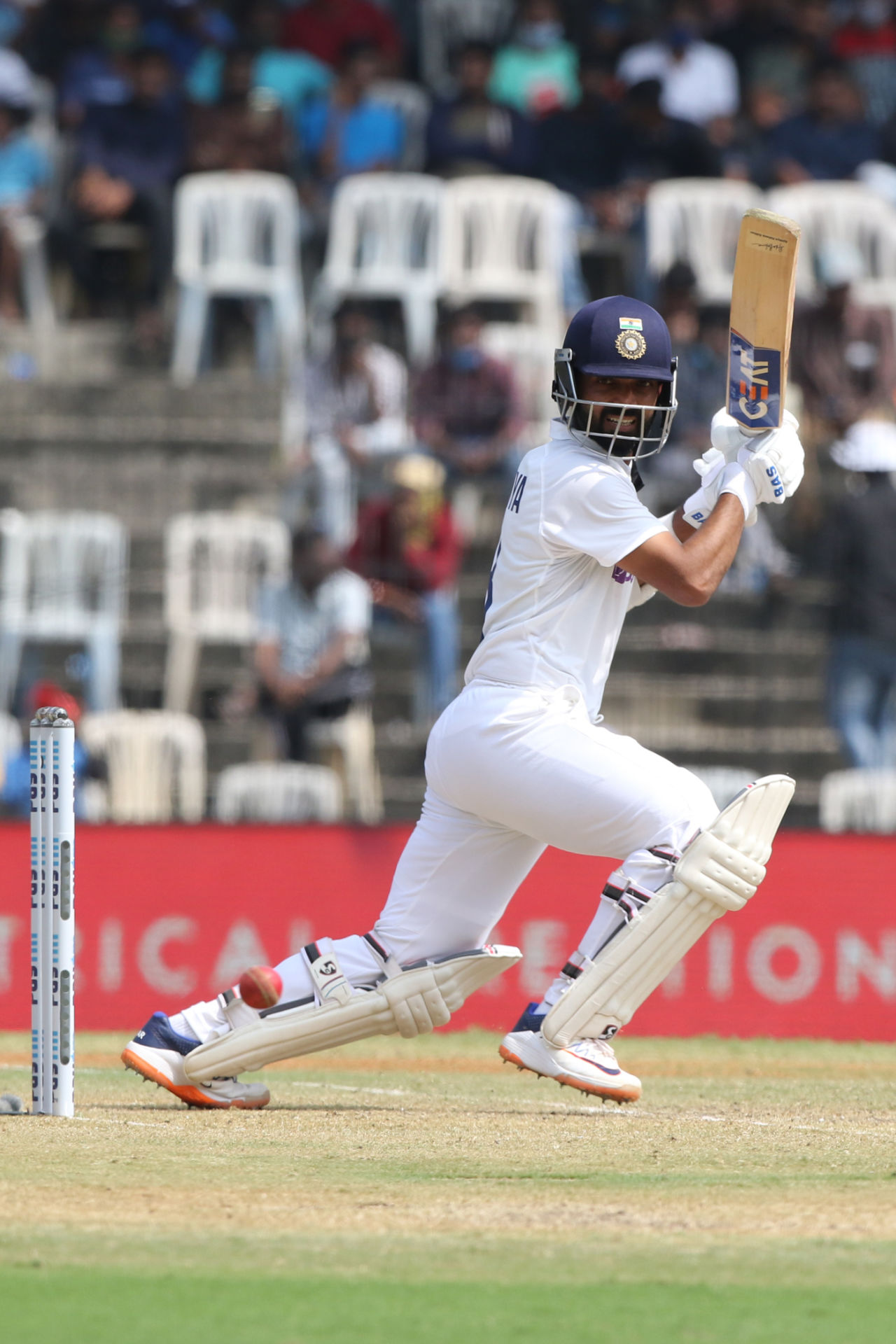 Ajinkya Rahane got to a half-century soon after tea, India vs England, 2nd Test, Chennai, 1st day, February 13, 2021