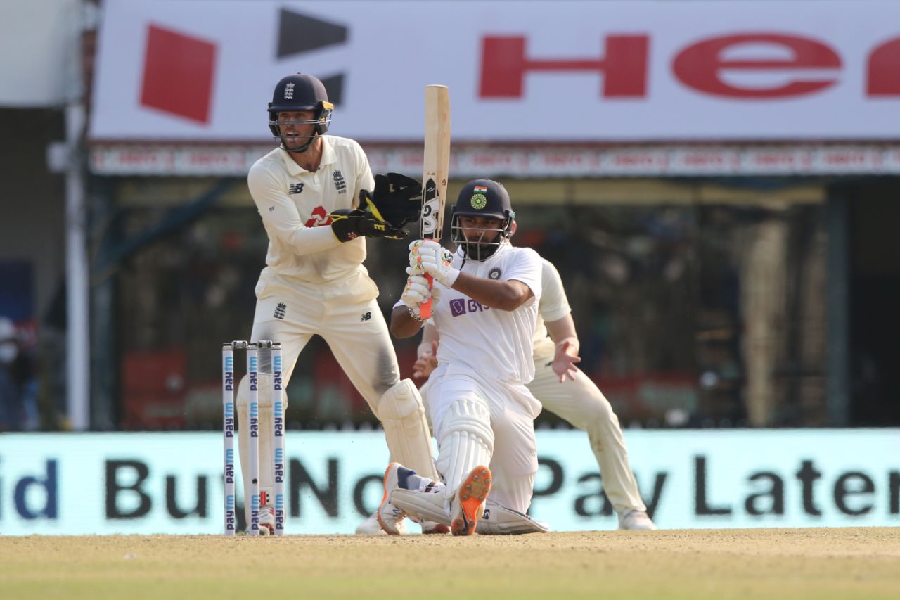 Rishabh Pant played his shots late in the day, India vs England, 2nd Test, Chennai, 1st day, February 13, 2021