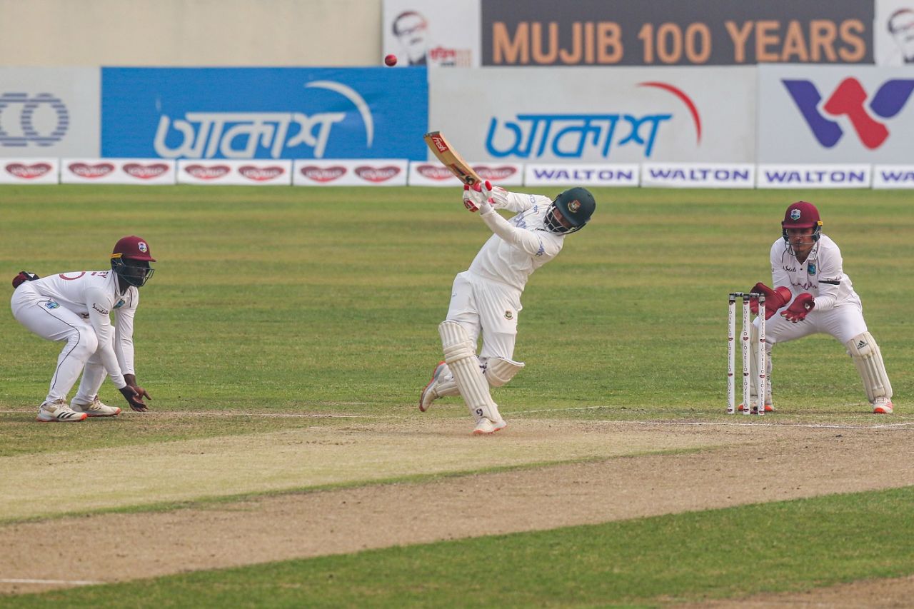 Tamim Iqbal goes over the top, Bangladesh v West Indies, 2nd Test, Dhaka, 4th day, February 14, 2021