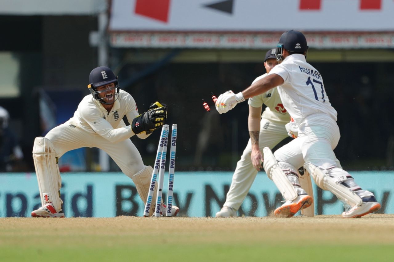 Ben Foakes stumps Rishabh Pant, India vs England, 2nd Test, Chennai, 3rd day, February 15, 2021