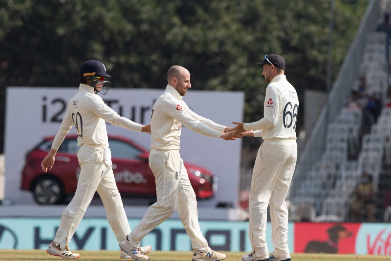 Jack Leach offered England reasons to smile on the third morning, India vs England, 2nd Test, Chennai, 3rd day, February 15, 2021