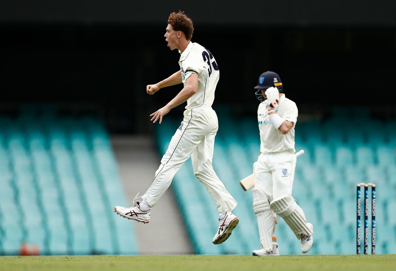 Mitch Perry removed Steven Smith, New South Wales v Victoria, Sheffield Shield, SCG, February 17, 2021