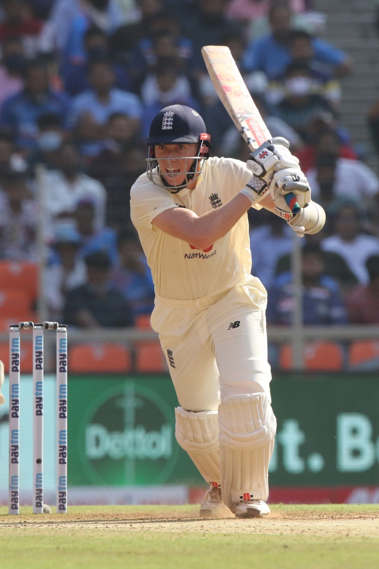 Zak Crawley drives, India vs England, 3rd Test, Ahmedabad, Day 1, February 24, 2021